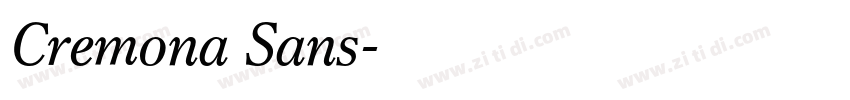 Cremona Sans字体转换